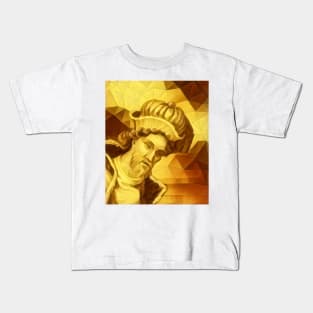 Dionysius of Halicarnassus Golden Portrait | Dionysius of Halicarnassus Artwork 9 Kids T-Shirt